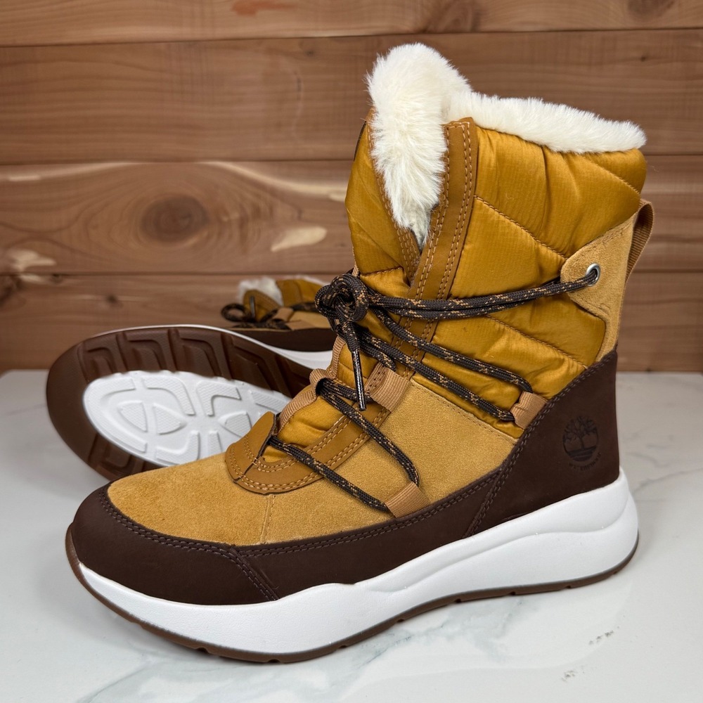 Timberland Women's Boroughs Project Mid Brown Leather Waterproof Boots Size 7 M‎